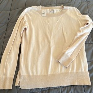 LOFT outlet cream crewneck sweater